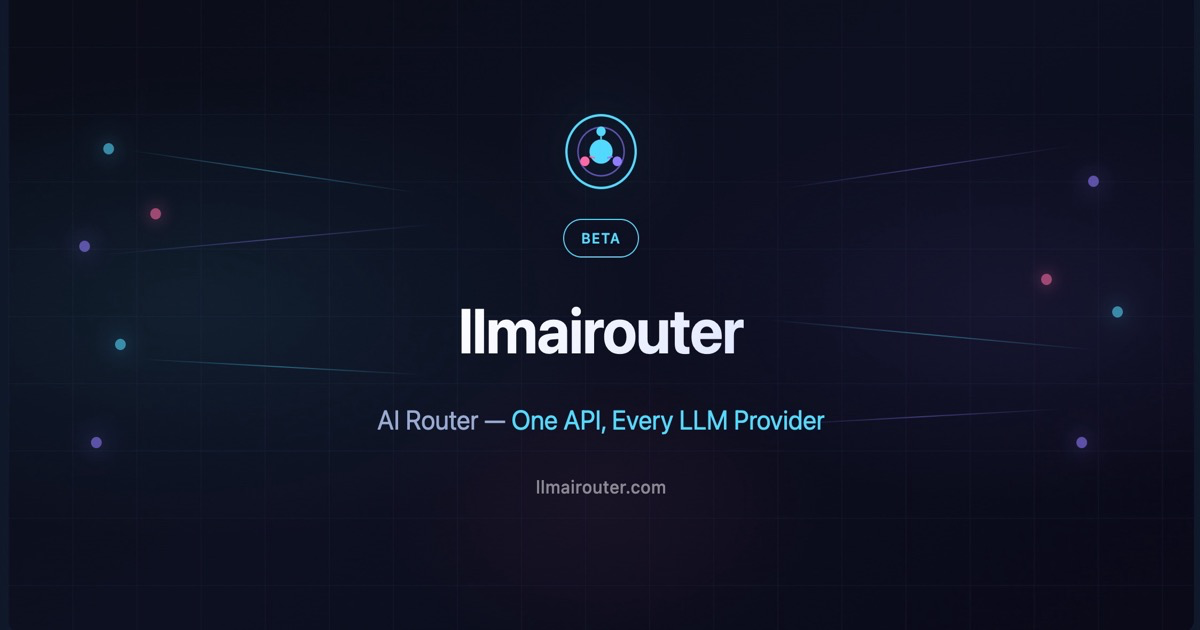 Llm Api Router LLM AI Router - One API, Every LLM Provider